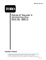 Toro ProLine 21" Recycler II Lawnmower User manual