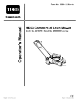 Toro HD53 Lawn Mower User manual