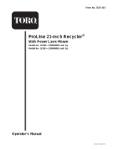 Toro 21" Heavy-Duty Recycler/Rear Bagger Lawnmower User manual
