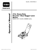 Toro 21in Heavy-Duty Recycler/Rear Bagger Lawnmower User manual
