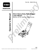 Toro 53cm Heavy-Duty Recycler/Rear Bagging Lawn Mower User manual