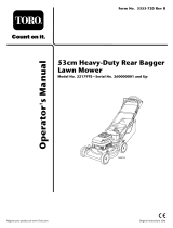 Toro 53cm Heavy-Duty Rear Bagger Lawnmower User manual