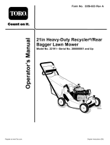 Toro 21in Heavy-Duty Recycler/Rear Bagger Lawn Mower User manual