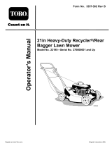 Toro 21in Heavy-Duty Recycler/Rear Bagger Lawn Mower User manual