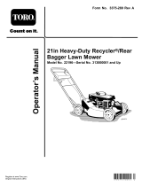 Toro 21in Heavy-Duty Recycler/Rear Bagger Lawn Mower User manual