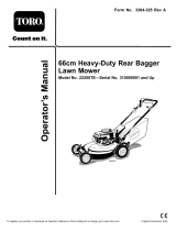Toro 66cm Heavy-Duty Rear Bagger Lawn Mower User manual