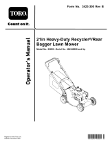 Toro 21in Heavy-Duty Recycler/Rear Bagger Lawn Mower User manual