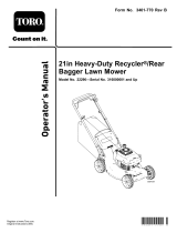 Toro 21" (53 cm) Heavy Duty Variable Speed Zone Start Kawasaki 2-Bail. User manual
