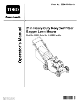 Toro 21in Heavy-Duty Recycler/Rear Bagger Lawn Mower User manual