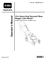 Toro 21in Heavy-Duty Recycler/Rear Bagger Lawn Mower User manual