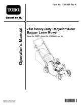Toro 21in Heavy-Duty Recycler/Rear Bagger Lawn Mower User manual
