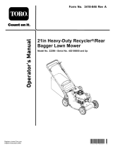 Toro 21in Heavy-Duty Recycler/Rear Bagger Lawn Mower User manual