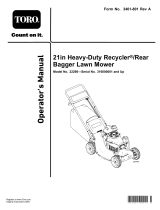 Toro 21in Heavy-Duty Recycler/Rear Bagger Lawn Mower User manual