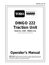 Toro Dingo 222 Traction Unit User manual