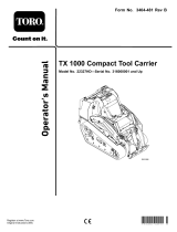 Toro TX 1000 Compact Tool Carrier User manual
