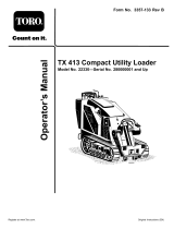 Toro TX 413 Compact Utility Loader User manual