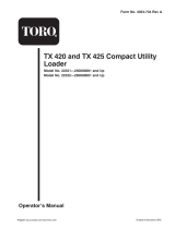 Toro TX 425 Wide Track Compact Utility Loader User manual