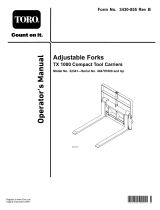 Toro Adjustable Forks, TX 1000 Compact Tool Carriers User manual