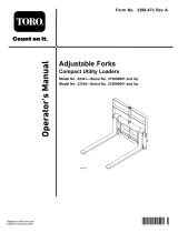 Toro Adjustable Forks, TX 1000 Compact Utility Loaders User manual