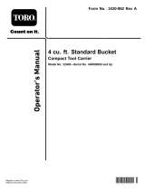 Toro 4 cu. ft. Standard Bucket, Compact Tool Carrier User manual