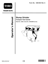 Toro Stump Grinder, Compact Tool Carrier User manual