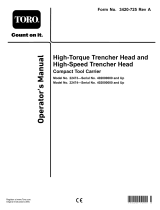 Toro High-Torque Trencher Head, Compact Tool Carrier User manual