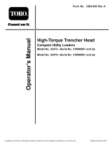 Toro High-Torque Trencher Head, Compact Utility Loaders User manual