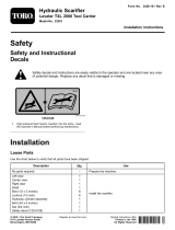 Toro Hydraulic Scarifier, Leveler TXL 2000 Tool Carrier Installation guide