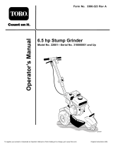 Toro 6.5 hp Stump Grinder User manual