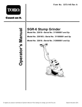 Toro SGR-6 Stump Grinder User manual