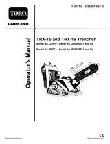 Toro TRX-15 Trencher User manual