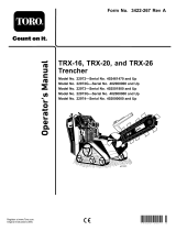 Toro TRX-20 Trencher User manual