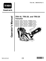 Toro TRX-16 Walk-Behind Trencher (22972) User manual