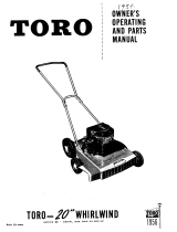 Toro 20" Whirlwind Lawnmower Series VI User manual