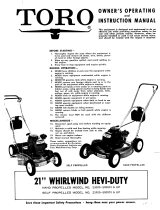 Toro 21" Whirlwind Hevi-Duty Lawnmower User manual