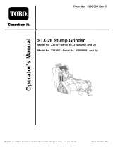 Toro STX-26 Stump Grinder User manual