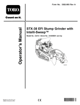 Toro STX-38 EFI Stump Grinder User manual