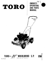 Toro 20" Whirlwind Lawnmower S.P. Series V User manual