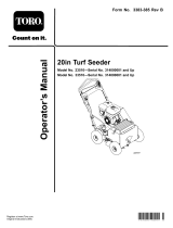 Toro 20in Turf Seeder User manual