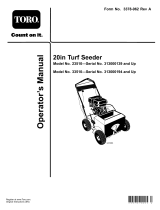 Toro 20in Turf Seeder User manual