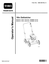 Toro 18in Dethatcher User manual