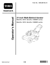 Toro 21in Walk-Behind Aerator User manual