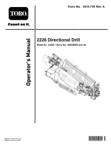 Toro 2226 Directional Drill User manual