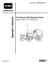 Toro Pro Sneak 365 Vibratory Plow User manual