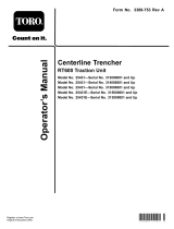 Toro Centerline Trencher, RT600 Traction Unit User manual