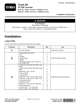 Toro Track Kit, RT1200 Trencher Installation guide