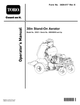 Toro 30" Stand-On Aerator User manual