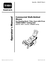 Toro Commercial Walk-Behind Mower, 15HP T-Bar Gear Drive User manual
