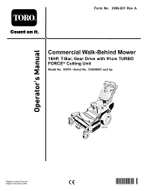 Toro Commercial Walk-Behind Mower, 16HP, T-Bar, Gear Drive User manual