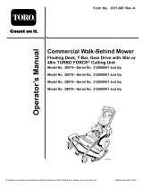 Toro Commercial Walk-Behind Mower, Floating Deck, T-Bar, Gear Drive User manual